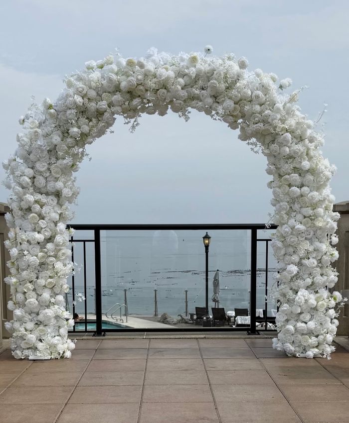 Tofino Wedding Flower Arch Backdrop