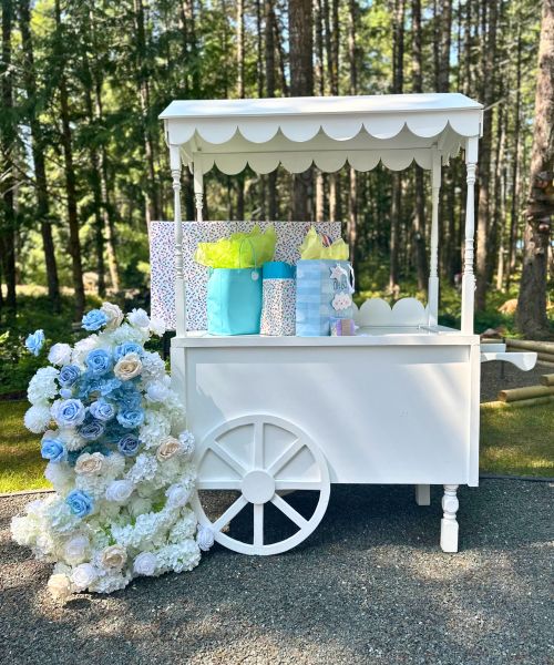 Baby Shower Blue Candy Cart