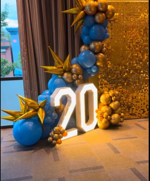 Marquee Letters Number 20 Birthday Party
